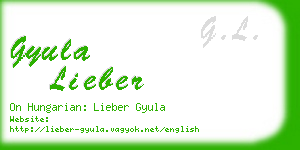 gyula lieber business card